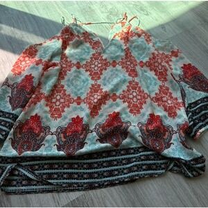 Women junior NWOT Brand- Skies are Blue Sheer Blouse Top‎ Shirt SIZE MEDIUM #504